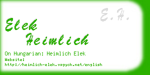 elek heimlich business card